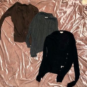 Set of 3 basics cardigans
